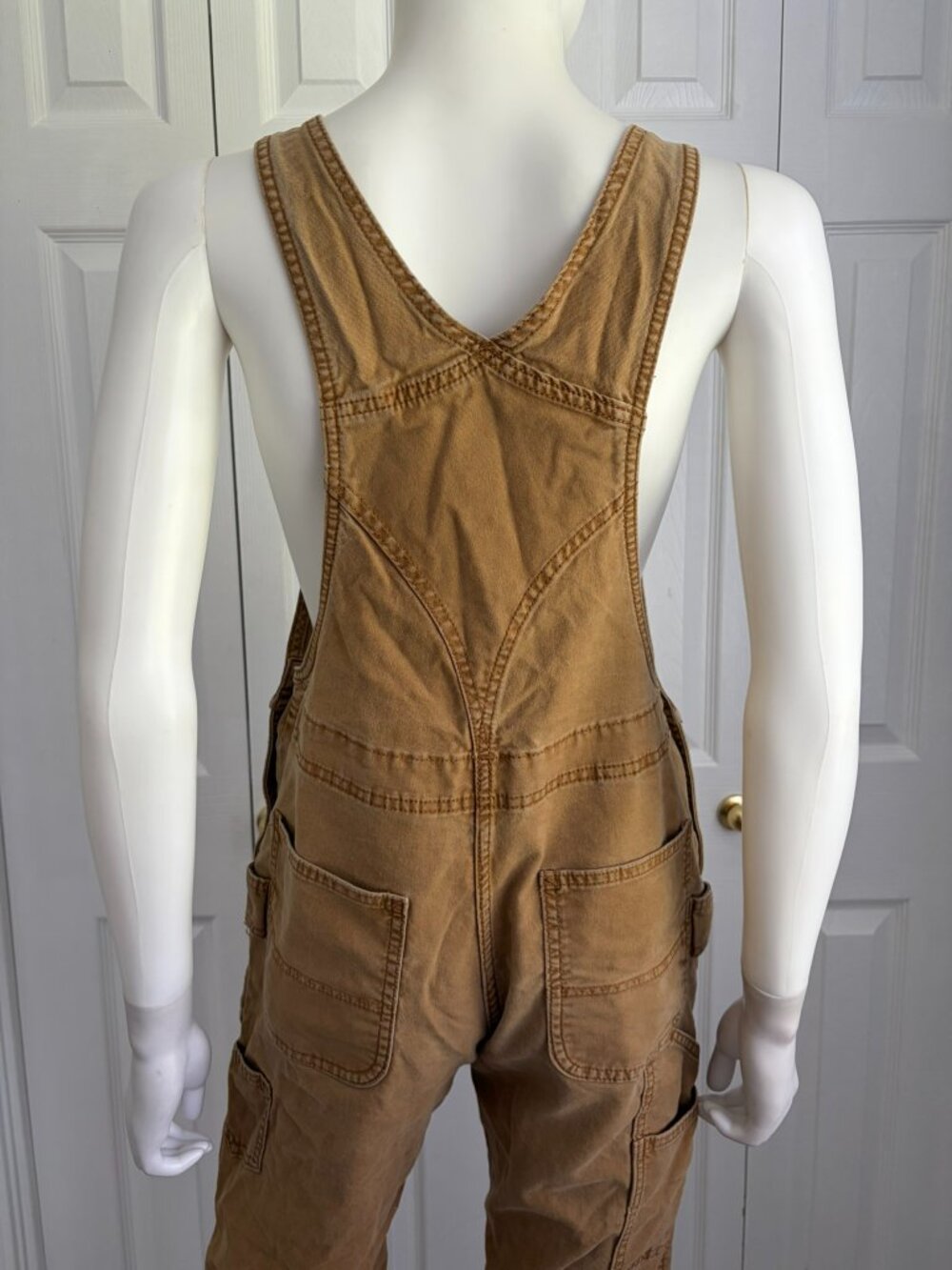 Carhart Size Small Short Tan Khaki Overalls 2018 Work Dungarees - Picture 7 of 14